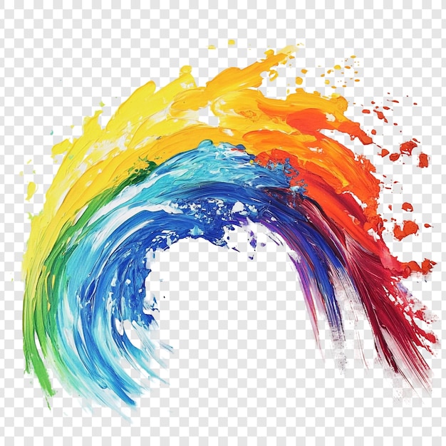 Lebendige Regenbogenfarben Ein abstraktes Acrylgemälde
