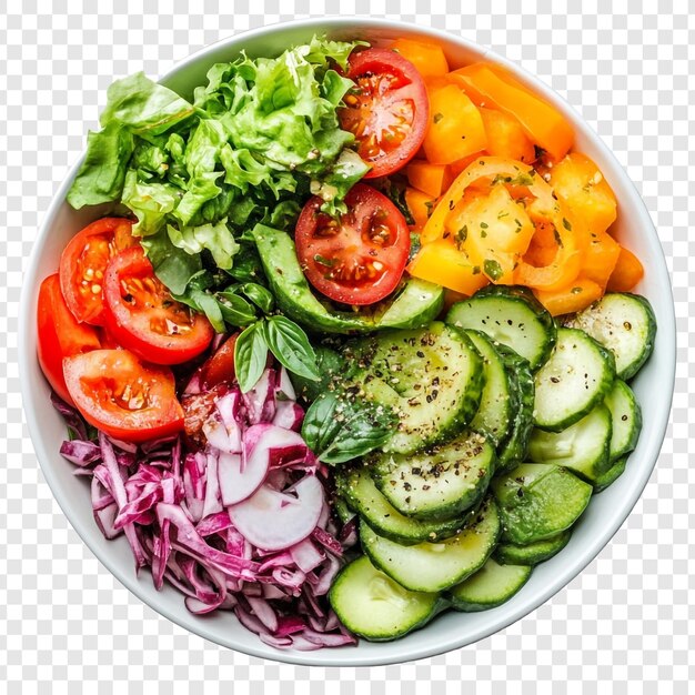 Lebendige und gesunde Gemüsesalatschüssel