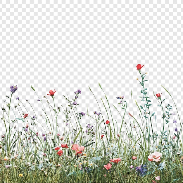 Lebendige Wildblumenwiese Ein Ausbruch von Frühlingsfarben