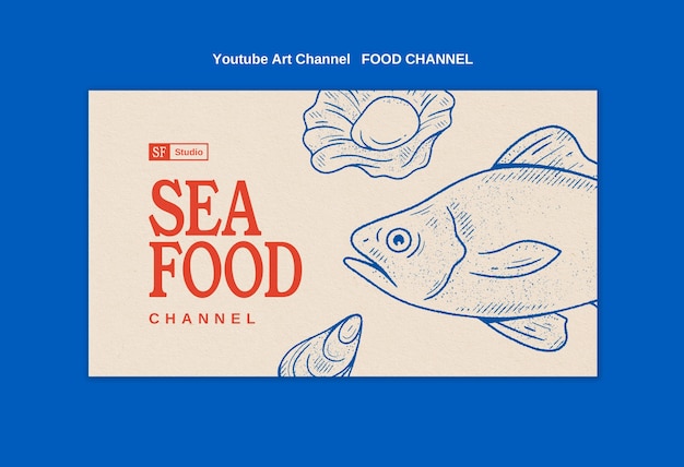 Lebensmittelkanal YouTube-Kanalkunst