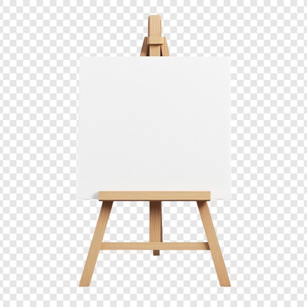 Leere Leinwand auf hölzerner Staffel bereit für künstlerische Kreationen, die neue Anfänge inspirieren
