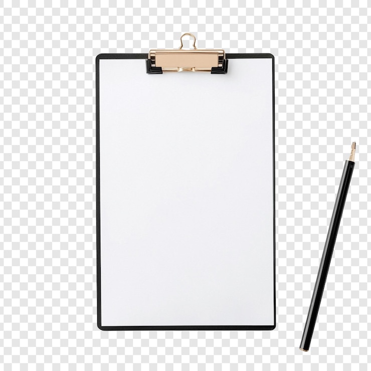 Kostenlose PSD leere schreibtafel und bleistift-mockup bereit für ihre notizen
