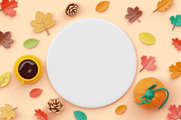Leerer Bannerhintergrund für Herbstverkäufe