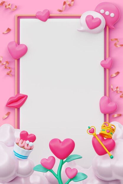 Liebe vertikale Verkäufe leerer Banner-Hintergrund