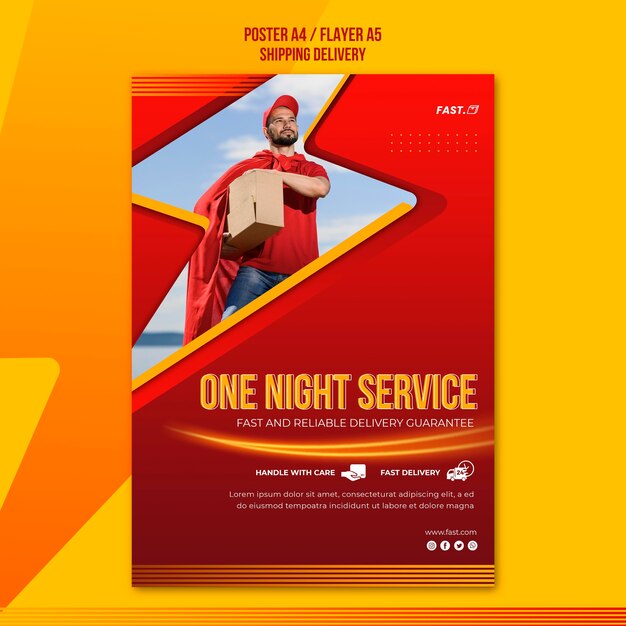 Lieferservice Poster Vorlage