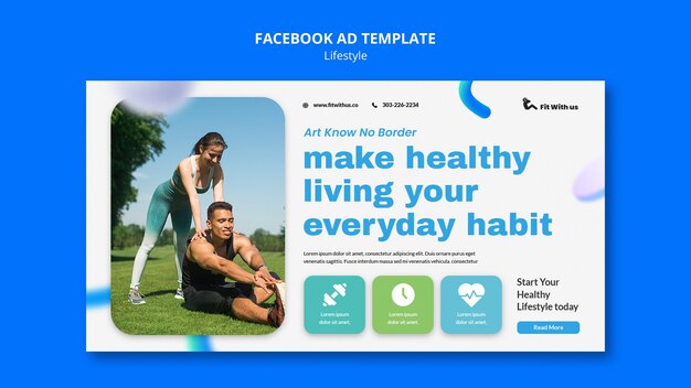 Lifestyle-Konzept Facebook-Vorlage