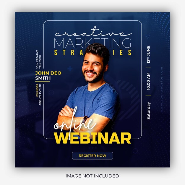 Live-Webinar für digitales Marketing und Beitragsvorlage für soziale Medien in Unternehmen