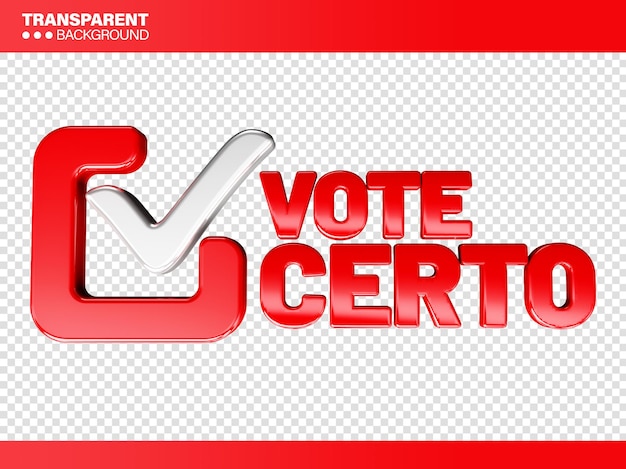 Logo des Wahlrechts politischen Kampagnen Brasilien
