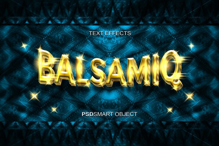 Kostenlose PSD luxuriöses balsamiq-gold-3d-textstil-mockup