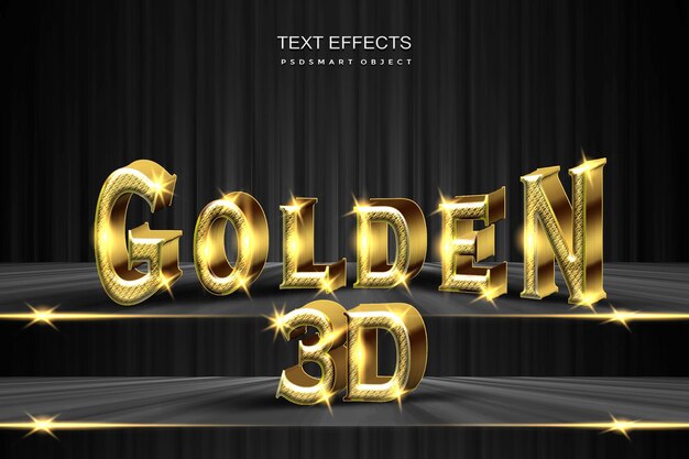 Luxuriöses goldenes 3D-Hintergrundmodell