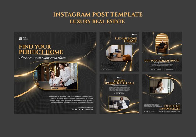 Luxus-Immobilien-Instagram-Posts