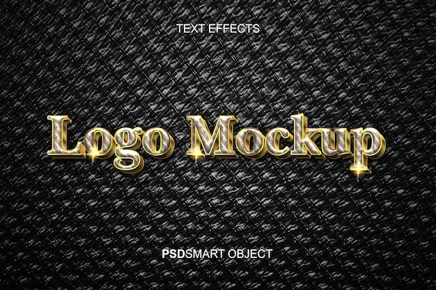 Luxus-Logo-Mockup 3D-Textstil