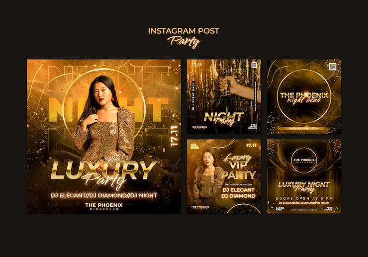 Kostenlose PSD luxus-party-vorlage-design