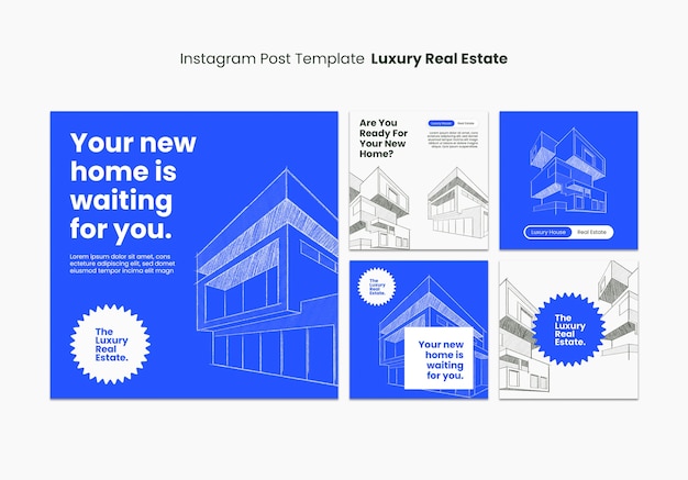 Luxusimmobilien-Instagram-Beiträge