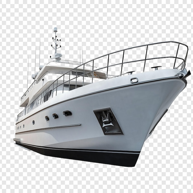 Kostenlose PSD luxusyacht majestic white vessel auf offenen gewässern