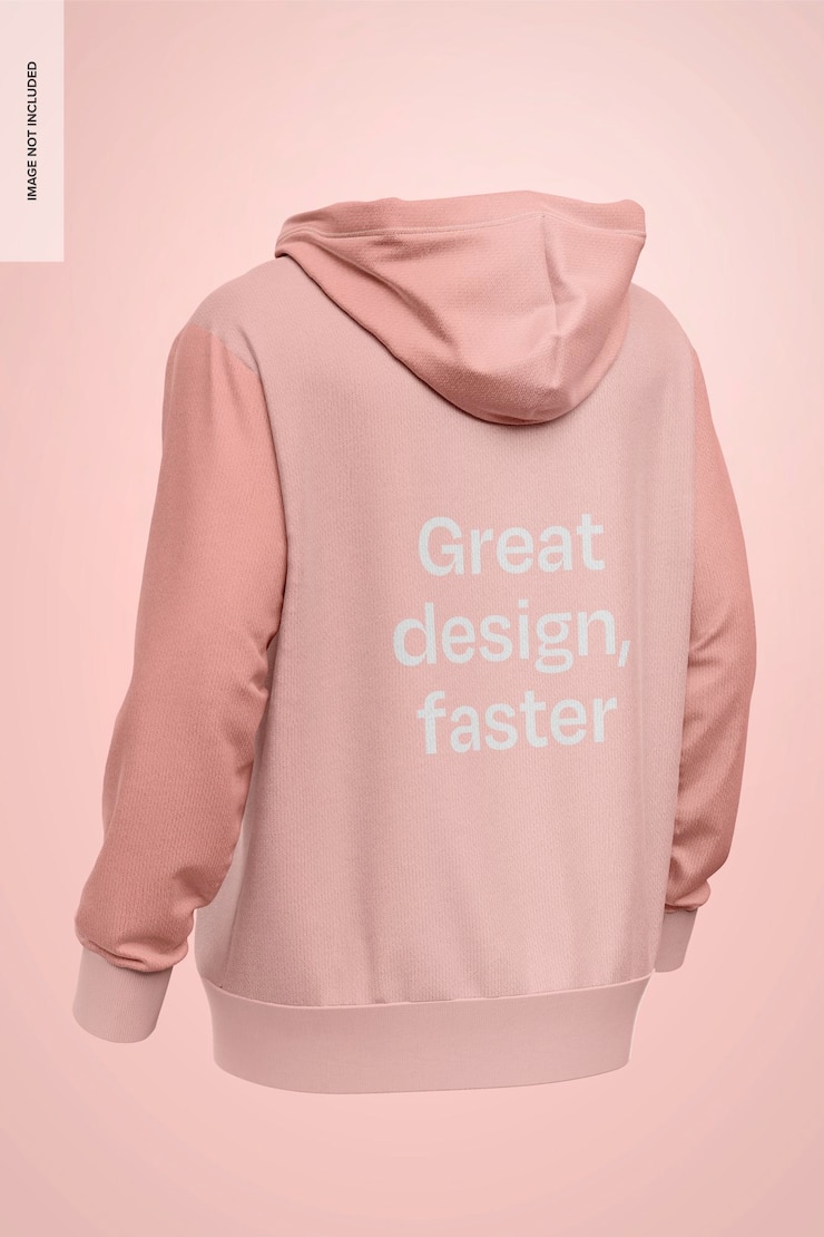 Kostenlose PSD männer hoodie mockup rücksicht