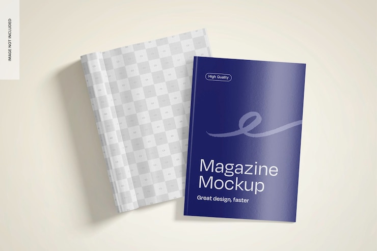 Kostenlose PSD magazin-mockup top-ansicht