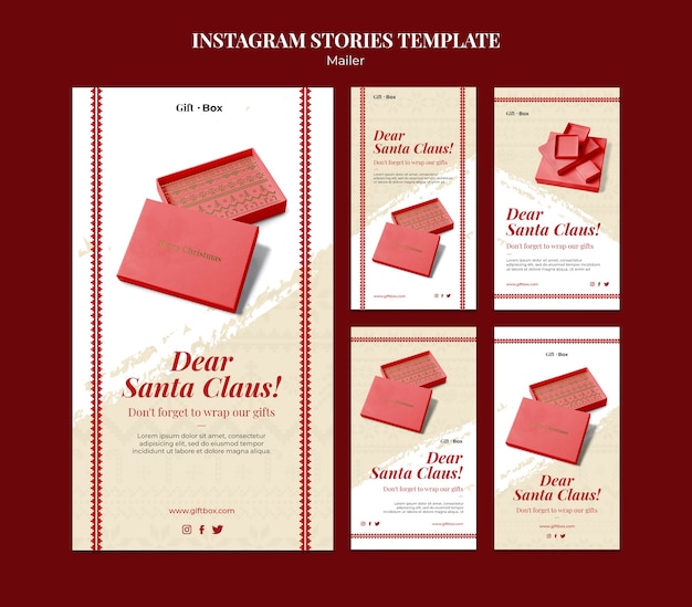 Mailer instagram story designvorlage