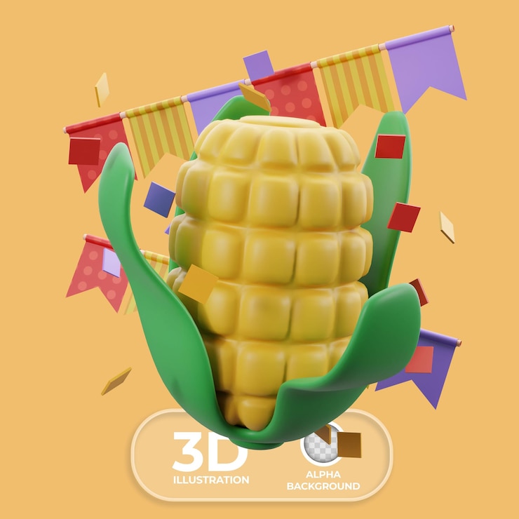Kostenlose PSD maiskolben aus der brasilianischen festa junina