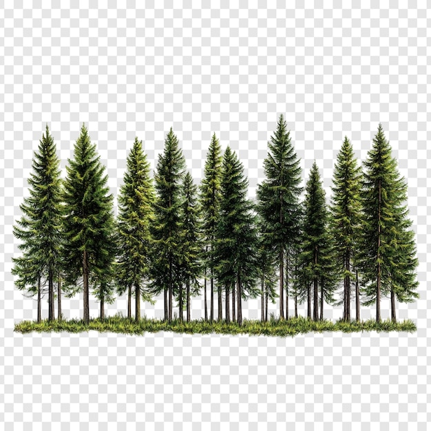 Majestic Evergreen Forest Panorama Eine ruhige Sammlung hoher Nadelbäume