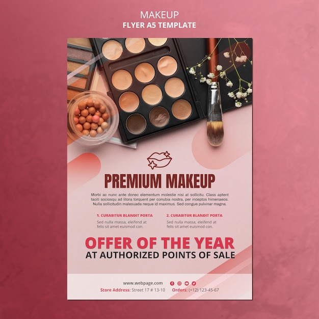 Make Up Konzept Flyer Vorlage Kostenlose Psd Datei