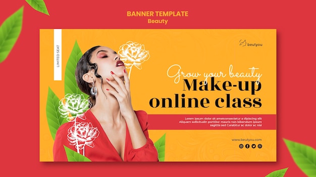 Kostenlose PSD make-up online-klasse banner vorlage