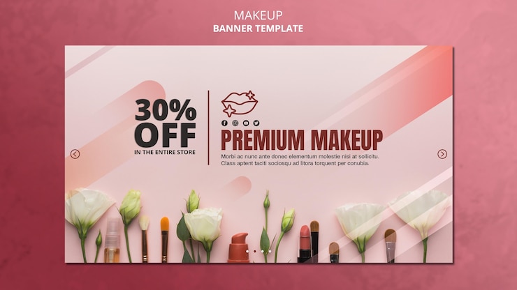Kostenlose PSD make-up sonderangebot banner vorlage