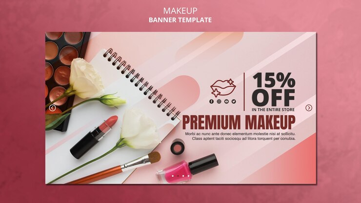Kostenlose PSD make-up sonderangebot banner vorlage