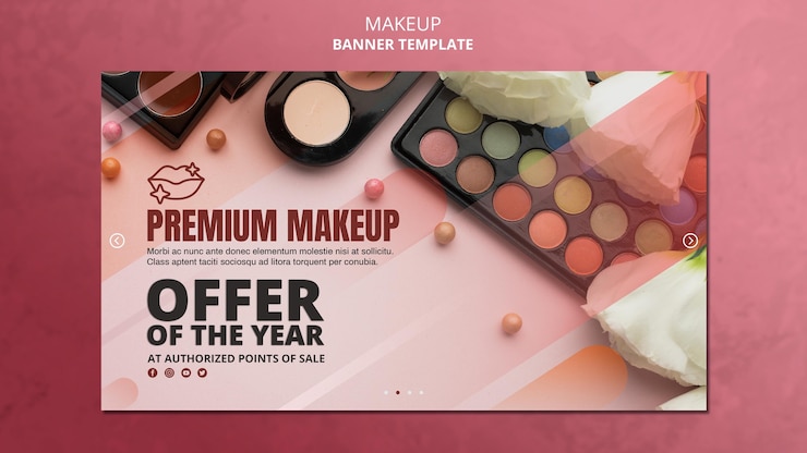 Kostenlose PSD make-up sonderangebot banner vorlage