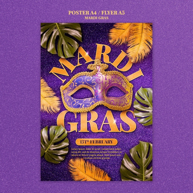 Mardi gras vorlage-design