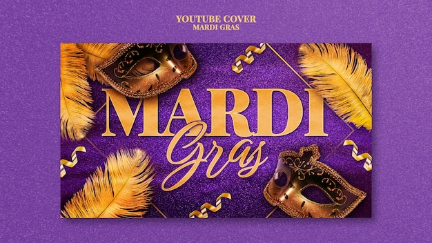 Kostenlose PSD mardi gras vorlage-design