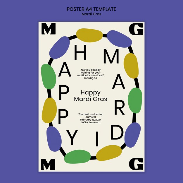 Mardi Gras Vorlage-Design
