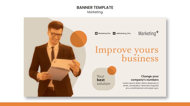Marketing-Banner-Vorlage mit Foto