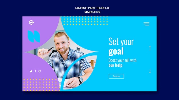 Kostenlose PSD marketing-landingpage-vorlage