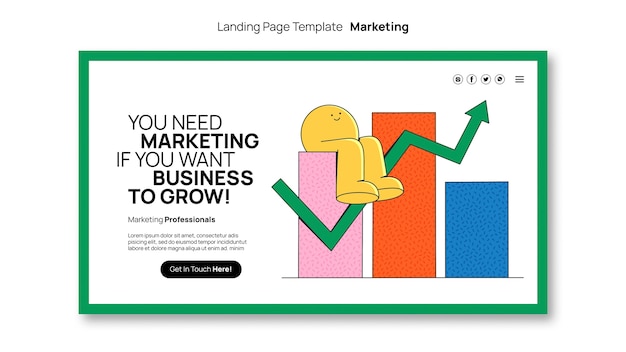 Marketing-strategie-landing-page-vorlage