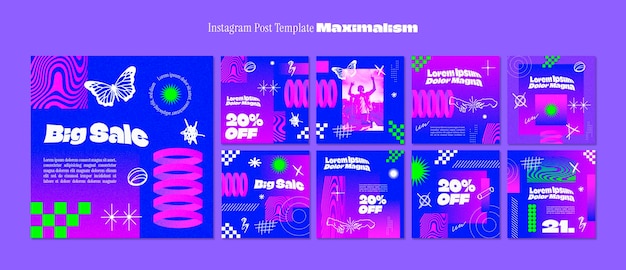 Maximalismus-vorlagendesign