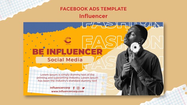 Media Influencer und Persönlichkeit Social Media Promo-Vorlage
