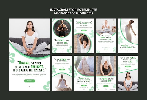 Meditation und achtsamkeit instagram geschichten