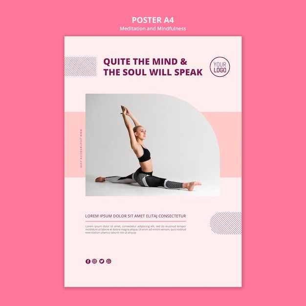 Meditations- und Yoga-Flyer-Vorlage