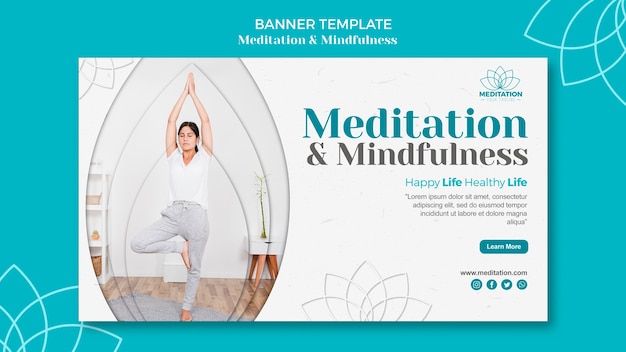 Meditationsbannerschablone