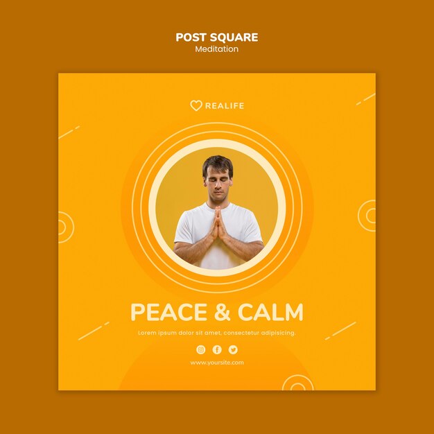 Meditationsfrieden und Ruhe nach Platz