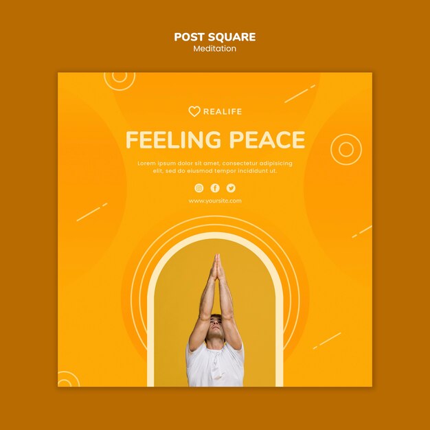 Meditationsgefühl Frieden nach Platz