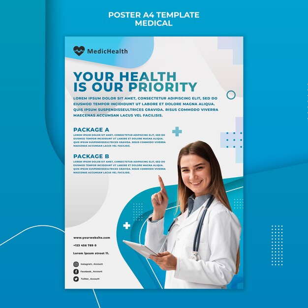 Medizinische Plakatschablone