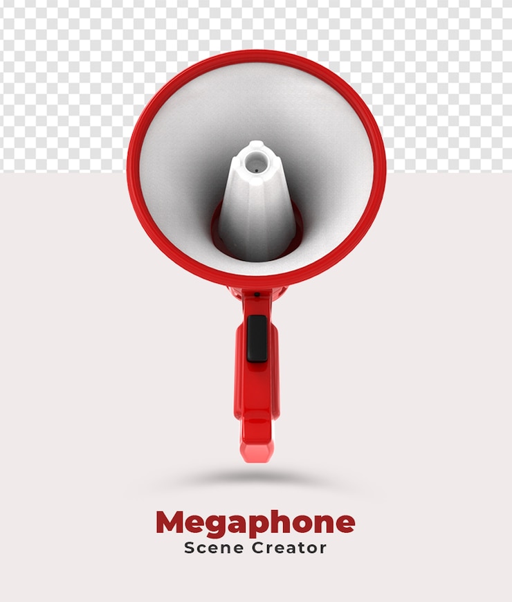 Kostenlose PSD megaphone scene creator