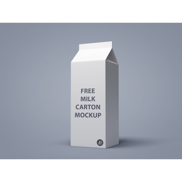 Kostenlose PSD milch verpackung mock-up