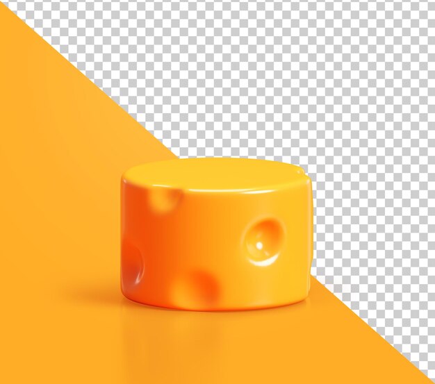 Minimal Cheese Cylinder Podium 3D-Render für Zeichentrickfilme