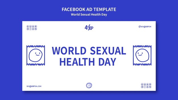 Kostenlose PSD minimale facebook-vorlage zum welttag der sexuellen gesundheit