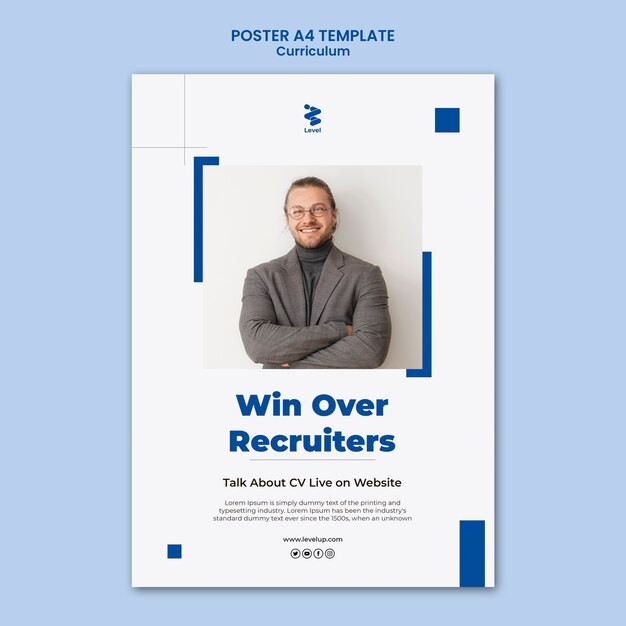 Minimalistische Lehrplan-Poster-Vorlage
