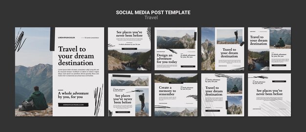 Minimalistische Scrapbook-Instagram-Post-Design-Vorlage
