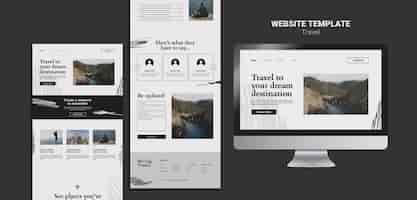 Kostenlose PSD minimalistische scrapbook-webdesign-vorlage